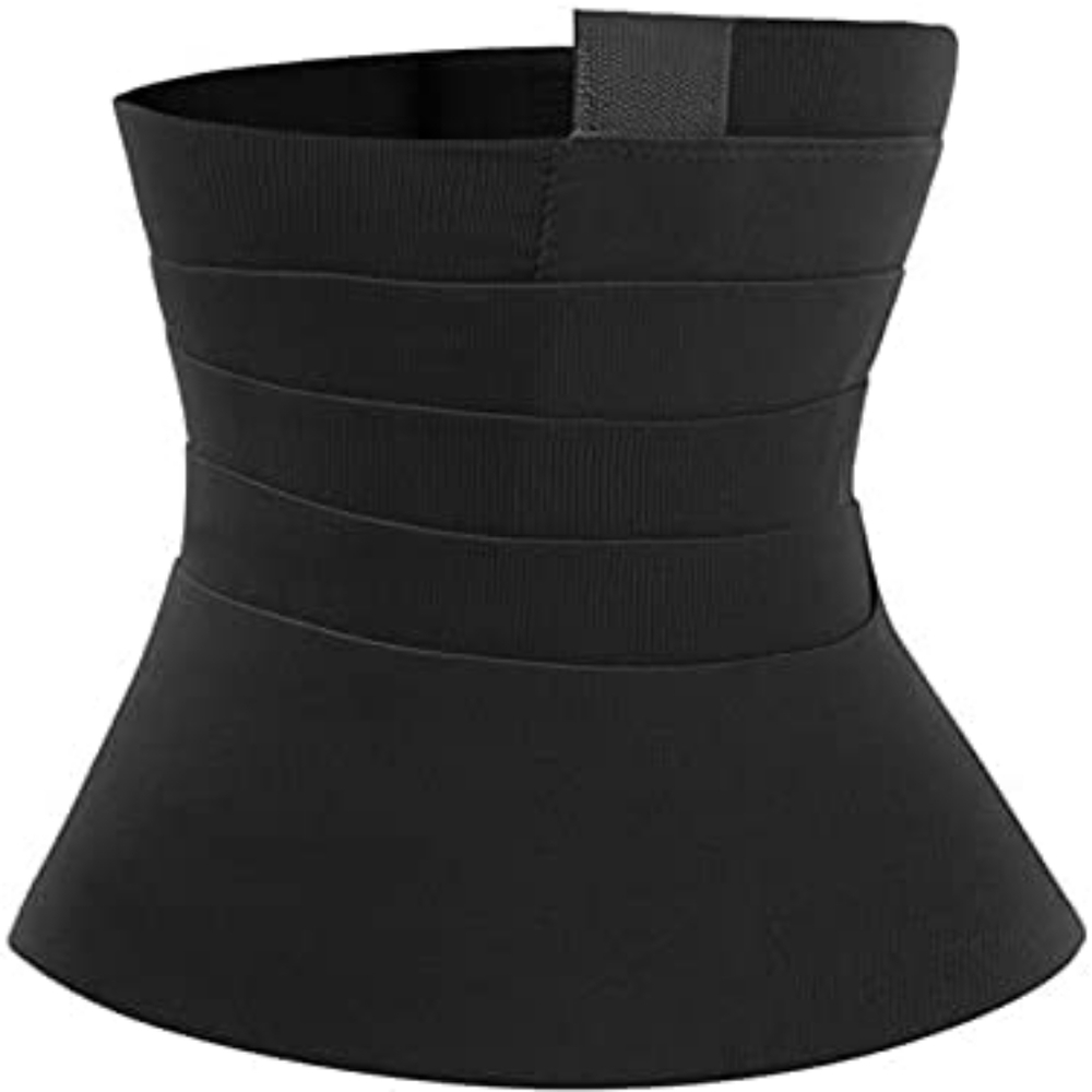 Invisible Wrap Waist Trainer Tape Lumbar Waist Support Belt Black - Picture 3 of 8